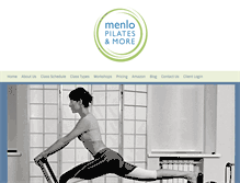 Tablet Screenshot of menlopilatesandyoga.com